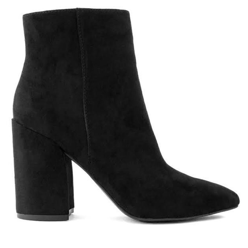 Sugar Women's Evvie Ankle Boot Black Faux Suede 9M New